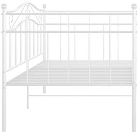 Sofá-cama 90x200 cm metal branco