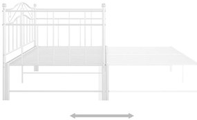 Estrutura sofá-cama de puxar 90x200 cm metal branco