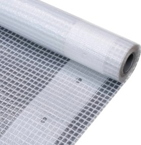 vidaXL Lona em tecido imitação de gaze 260 g/m² 4x6 m branco