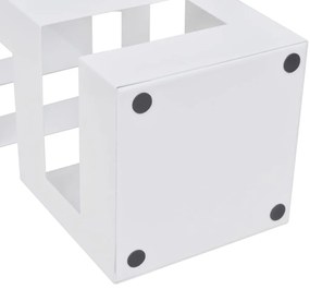 Suporte guarda-chuvas/de armazenamento quadrado branco aço 48,5 cm