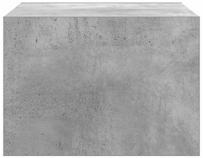 Mesa de cabeceira de parede com luzes LED cinzento cimento
