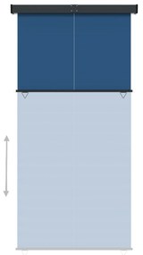 Toldo lateral para varanda 140x250 cm azul