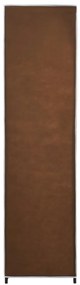 Roupeiro com 4 compartimentos 175x45x170 cm castanho