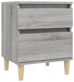 Mesas de cabeceira 2 pcs 40x35x50 cm cinzento sonoma