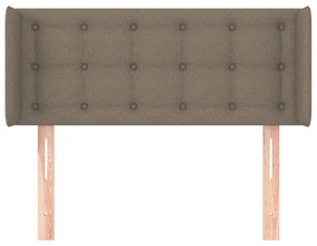 Cabeceira cama abas tecido 93x16x78/88 cm cinzento-acastanhado