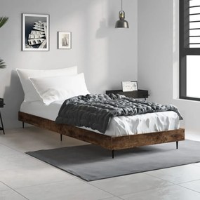 Estrutura cama s/ colchão derivados de madeira carvalho fumado