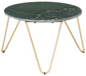 Mesa centro 65x65x42cm pedra genuína textura mármore verde