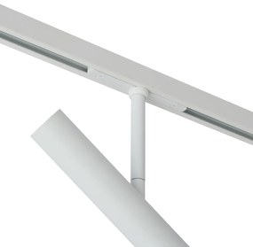 Foco moderno branco para sistema de calha monofásico - Slimline Avery
