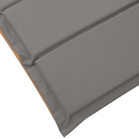 Espreguiçadeiras vidaXL com almofadas 2 pcs Cinza Escuro em Madeira Só