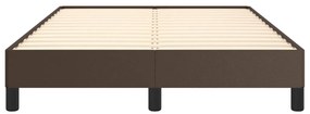 Estrutura de cama 120x200 cm couro artificial castanho