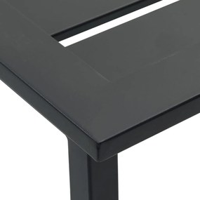 Bancos de bar 4 pcs 38x38x80 cm aço revestido a pó preto
