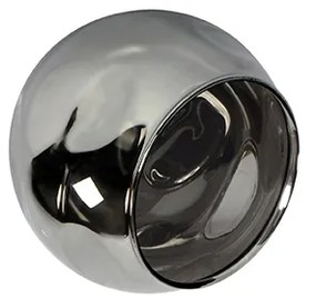 Plafon preto com latão e vidro fumê 2-luzes - VIDRO