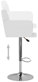 Bancos de bar 2 pcs couro artificial branco