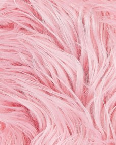 Tapete tipo pele de ovelha rosa 180 x 60 cm MAMUNGARI Beliani