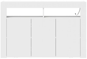 Aparador Branco Branco Madeira de Engenharia 116 x 30 x 75 cm