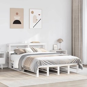 vidaXL Cama sem colchão 120x190 cm madeira de pinho maciça branco