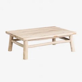 Mesa De Centro Retangular 120x80 Cm Em Madeira De Teca Narel Castanho Madeira - Sklum