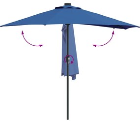 Guarda-sol de Jardim Azul 294 x 150 x 223 cm tecido