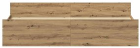 Cama vidaXL Artisan Carvalho 200x200 cm Madeira Ingenierada