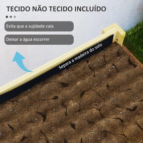Floreira de Madeira Mesa de Cultivo com Painéis de Acrílico Floreira E