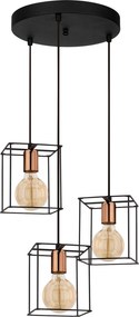 Candeeiro de Teto Selimiye – Preto Bronze – 36 cm de Diâmetro x 110 cm