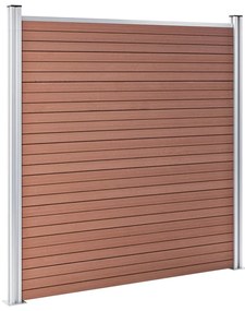 Painel de vedação para jardim 526x186 cm WPC castanho