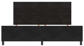 Cama de Veludo Preto vidaXL 200x200 cm