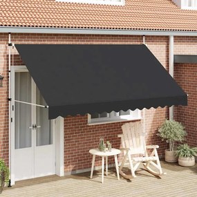 vidaXL Toldo retrátil manual 350 cm antracite