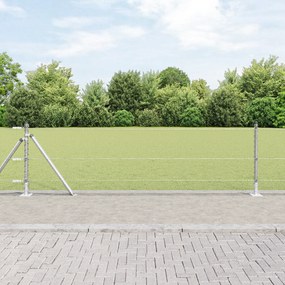 Cerca Hexagonal vidaXL 0,6x100 m de Aço Galvanizado, Postes de Cerca v