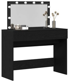 Toucador com LED Carvalho Preto 100x40x120 cm