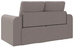 Sofá Cama de Chão 2-em-1 Taupe 148x71x83 cm Tecido