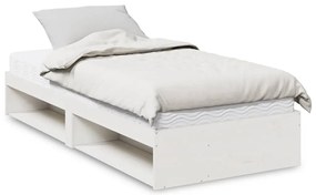 Cama dia com colchão branco 100x200 cm pinho de madeira maciça