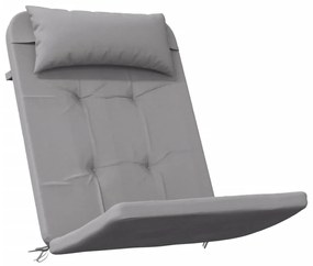Almofadões p/ cadeira adirondack 2 pcs tecido oxford cinzento