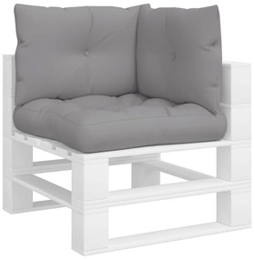 Almofadões p/ móveis de paletes 3 pcs tecido cinza