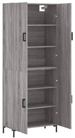 Armário alto 69,5x34x180 cm derivados de madeira sonoma cinza