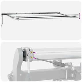 Tenda Retrátil Automática Amarela e Laranja 600x350 cm