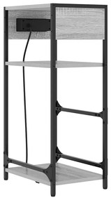 Armário de Cabeceira com gaveta Sonoma cinzento 40 x 27 x 76 cm