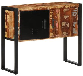 vidaXL Armário consola multicor 90x35x75 cm madeira maciça recuperada