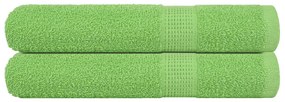 vidaXL Toalhas FROGN 2 pcs 100x200 cm 360 g/m² verde maça