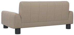 Sofá infantil 70x45x30 cm couro artificial cappuccino