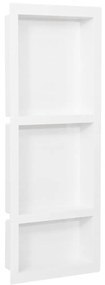 Habitáculo chuveiro c/ 3 compartim. 41x99x9 cm branco brilhante