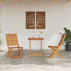 vidaXL Conjunto de Móveis para Exterior Manual 3 pcs 60 x 60 x 75 cm