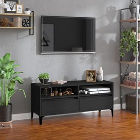 vidaXL Móvel de TV 100x34,5x44,5 cm derivados de madeira preto