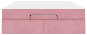 Estrutura da Cama Outros Rosa 140 x 200 cm Veludo