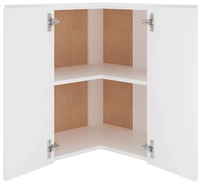 Armário de canto parede “Lyon” 57x57x60 cm branco branco