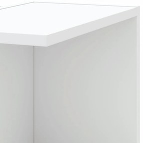Estante parede p/ canto 36,5x36,5x140 cm deriv. madeira branco