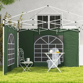 Paredes Laterais para Tenda de 2 Painéis 295x195 cm com Janela Enroláv