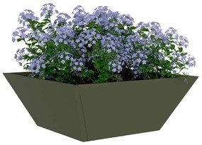 Conjunto de 5 Vasos de Jardim Verde-Azeitona da , medindo 40 x 40 x 15