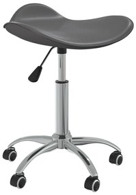 Cadeira de jantar giratória couro artificial cinzento