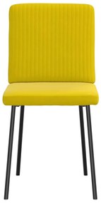 Cadeiras de jantar 4 pcs veludo amarelo